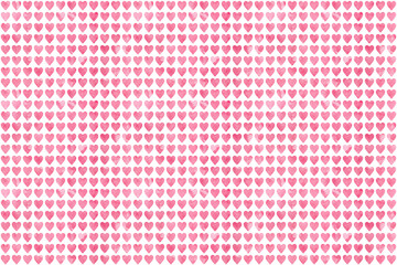 Abstract geometric pink background. Seamless pattern of watercolor hearts.
