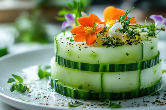 Cus de cus garnished with fresh herbs and spices.