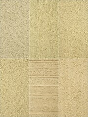 Fototapeta premium A series of images of different textures and patterns, all of which are beige. The images are arranged in a grid, with each row and column containing a different texture