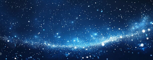 Fototapeta premium Cosmic Background of Stars and Nebulae Forming a Beautiful Starry Sky in Deep Space with Glowing Blue and White Lights