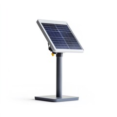 Solar Panel Display with Landscape Image and Indicators: A Model Representing Renewable Energy Technology