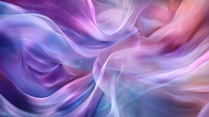 Obraz premium Abstract background full of bright colors of purple, pink and blue mixed together with moving flowing fabric.