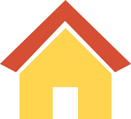 Home triangle fill color icon
