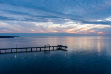 Obraz premium Fairhope, Alabama pier at sunset