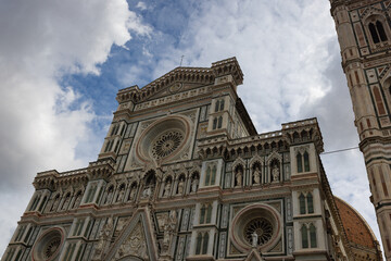 Fototapeta premium Cathedral of Santa Maria del Fiore, Giotto bell tower and Baptist