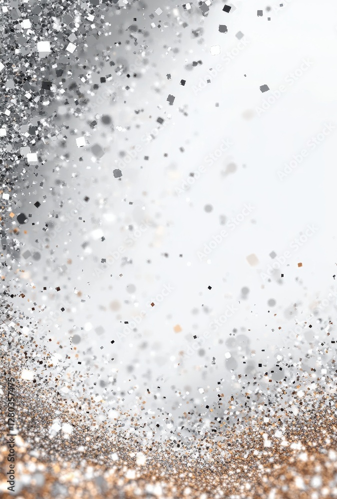 Poster elegant and shimmering glitter background with sparkling particles and soft bokeh effect for creativ