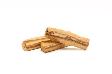Palo Santo sticks isolated on white, perfect for highlighting their use in aromatherapy, spiritual cleansing, and smudging ceremonies.