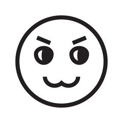 solid cat head icon with an angry expression, ideal for fun, cartoon, or expressive pet-related designs.