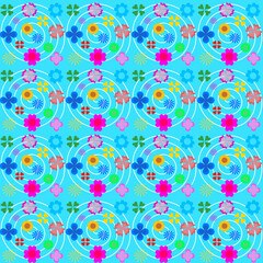 Abstract floral seamless pattern for wallpaper, clothes general item	
