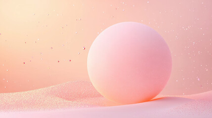 A dreamy light pink gradient background surrounded by sparkles 