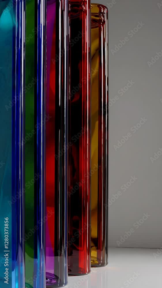 Poster mesmerizing cylinders display