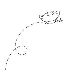 Butterfly with Dotted Line