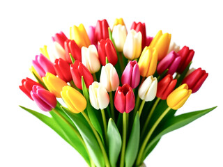 a bouquet of tulips. spring background with space for text, top view. background for designer. Templates for cards and posters. Desktop background, Notebook Background, Embroidery Jigsaw, Puzzle Templ
