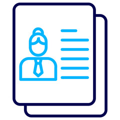 Woman document Outline Color icon