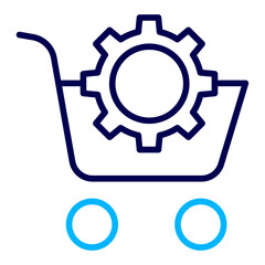 Cart Settings Outline Color icon