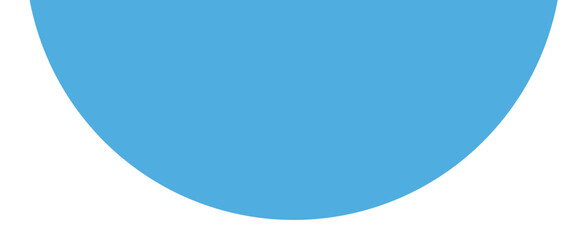 Blue semicircle geometric minimalist shape