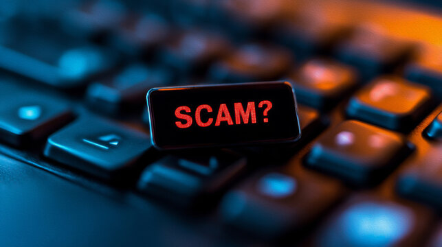 Unmasking Deception: The Red Flag of Online Scams on Your Keyboard