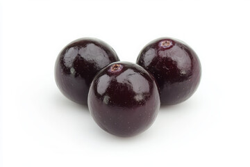 Black currant isolated on white background.