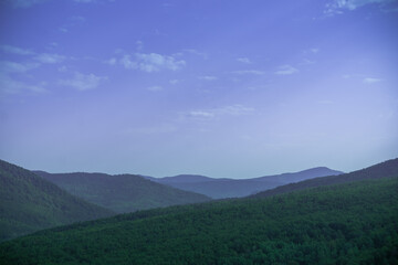 Naklejka premium Picturesque view of green valley in summer