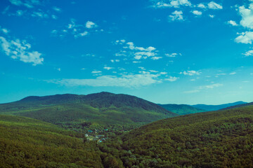Fototapeta premium Picturesque view of green valley in summer