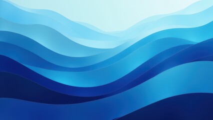 Abstract waves of varying shades of blue create a serene and flowing pattern.