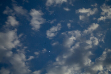 Fototapeta premium Clouds in night summer sky