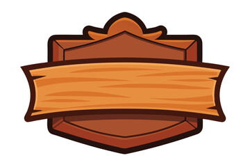 wooden sign on a white background