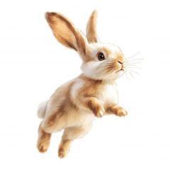 Obraz premium Cute Easter Bunny Hopping Clipart- Religious Easter Cliparts 