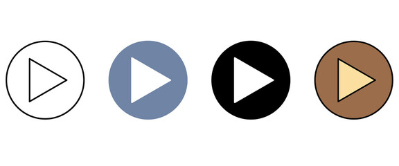 play concept line icon. Simple element illustration. play concept outline symbol design.