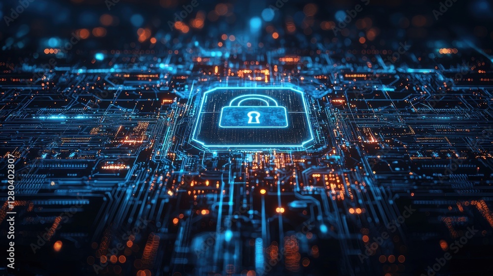 Aufkleber 3d virtual environment for cybersecurity safeguarding data in the digital age