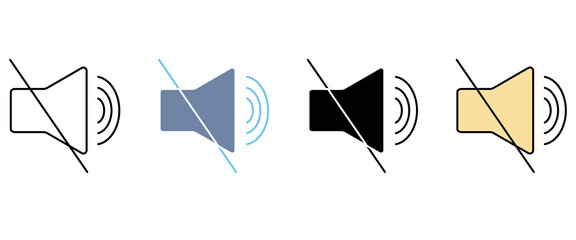 mute concept line icon. Simple element illustration. mute concept outline symbol design.