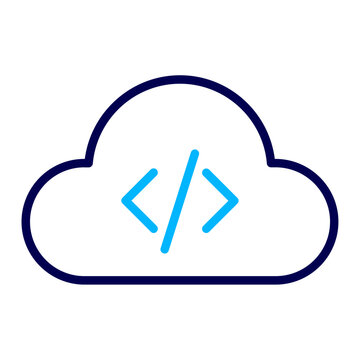 Cloud Code Outline Color icon