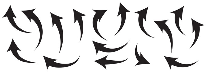 arrow icon on white background. flat style. arrow icon for your web site design, logo, app, UI. arrow indicated the direction symbol. curved arrow sign.