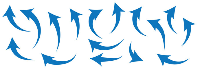 arrow icon on white background. flat style. arrow icon for your web site design, logo, app, UI. arrow indicated the direction symbol. curved arrow sign.