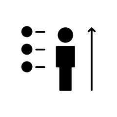 User Growth Icon Simple Vector
