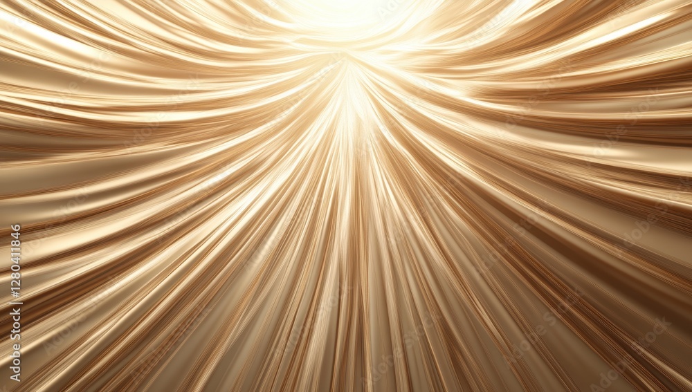 Poster Golden rays of light creating an ethereal and dynamic background with flowing textures and elegant movement suitable for various digital designs and projects