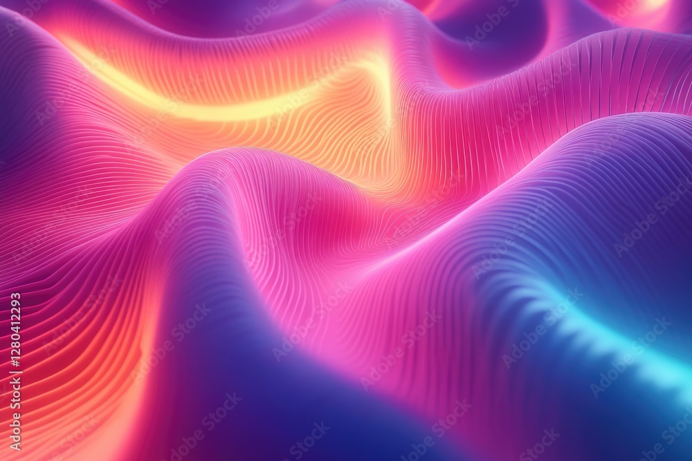 Poster abstract colorful wavy lines create a vibrant, dynamic, and visually stunning design.