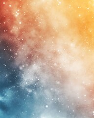 Colorful abstract cosmic background with sparkles.