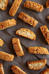 Naklejka premium Homemade Almond Cantuccini Ready for Breakfast