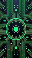Symmetrical Circuit Board Design with Central Circular Element