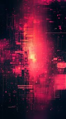 Obraz premium Abstract digital pattern in red tones.