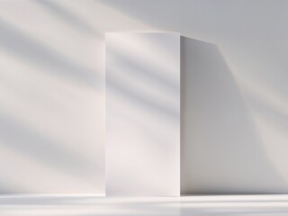 Fototapeta premium Vertical blank paper mockup for branding and presentations.