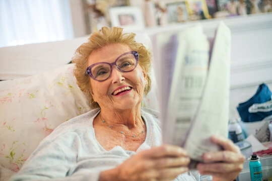 A bedridden patient is home