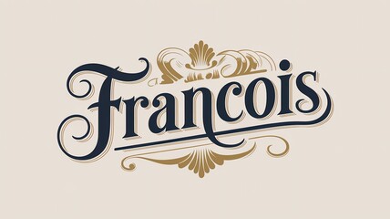name Francois in elegant typography style on cream background