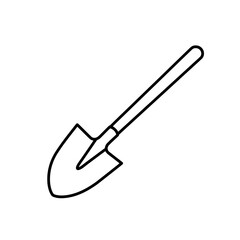 Shovel Tool Icon: Clean lines define a simple shovel icon, ready for tasks.