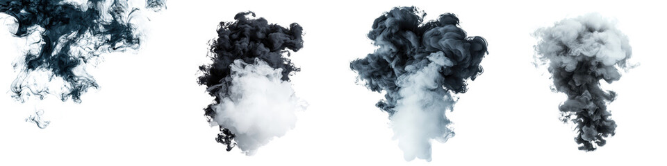 Dramatic and ominous image depicting a large scale industrial explosion with thick billowing smoke clouds rising in a chaotic hazardous and volatile environment  The scene conveys a sense of danger