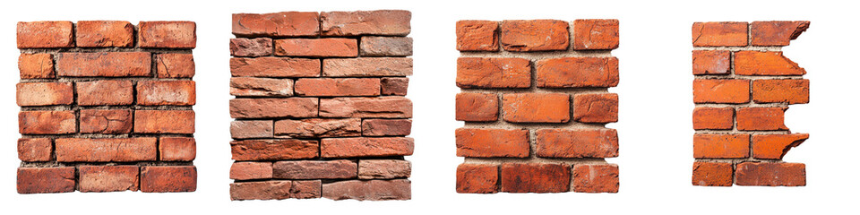 Obraz premium Vintage Weathered Red Brick Wall Background with Cracked Grunge Texture Old Grungy Brickwork Surface Pattern Retro Industrial Masonry Architecture Design