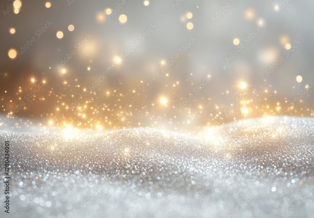 Poster shimmering abstract background with sparkling lights and glittery texture for festive and stylish de