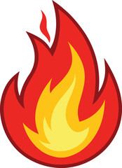 Hot fire flame icon clipart for web and design. Vector fire flames sign illustration isolated on white background. flame heat or spicy food symbol flat vector icon for apps and websites. 