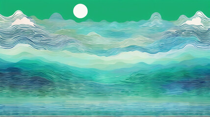 sea and mountains	